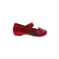 Flats: Slip-on Wedge Casual Red Shoes - Women's Size 5 - Round Toe