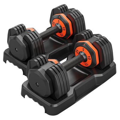 Adjustable Dumbbell Set 25LB Pairs Dumbbell 5 in 1 Free Dumbbell Weight Adjust - 2 PCS
