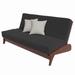 Dillon Full Warm Cherry Futon Set with Merlin Mattress and Cover