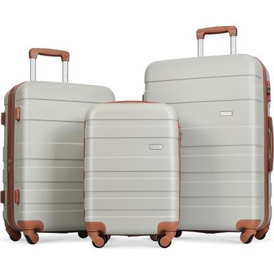 3pcs Hardshell Luggage Sets Lightweight Expandable...