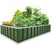 Galvanized Steel Metal Outdoor Garden Planter Box Kit with 8pcs