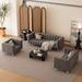 Modern 3-piece Sofa Set With Solid Wood Legs,Buttoned Tufted Backrest,Including 3-seater sofa,2 Seat And Single Chair