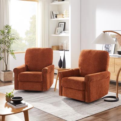 Heido 360 Degree Swivel Glider Manual Recliner Set of 2