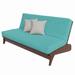 Dillon Full Warm Cherry Futon Set with Merlin Mattress and Cover