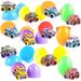 12 Pcs Easter Eggs Filled with Pull Back Monster Cars