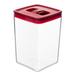 ClickClack 4.5 qt. Cube Canister in Red | 9.25 H x 6.5 W x 6.5 D in | Wayfair 623501