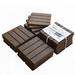 Arlmont & Co. Sinaed 12" x 12" Plastic Interlocking Deck Tile Kit Plastic in Brown/Gray | Wayfair 7761547692434C4A80179960D73DE345