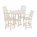 POLYWOOD® Martha Stewart Round 4 - Person 48" Long Bar Height Outdoor Dining Set Plastic in Brown | 48 W x 48 D in | Wayfair PWS1613-1-SA