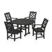 POLYWOOD® Martha Stewart Round 4 - Person 48" L Outdoor Restaurant Dining Set Plastic in Black | 48 W x 48 D in | Wayfair PWS1578-1-BL