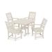 POLYWOOD® Martha Stewart Square 4 - Person 37.73" L Outdoor Restaurant Dining Set Plastic in Brown | 37.73 W x 37.73 D in | Wayfair PWS1574-1-SA