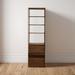 RARLON Solid Wood Standard Bookcase Wood in White/Brown | 82.28 H x 23.62 W x 13.38 D in | Wayfair 01LUXY38OCRR71GNRSVS