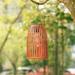 17 Stories 9.75" Metal Woven Solar Powered Outdoor Hanging Lantern in Orange | Wayfair 990716E6A201431D980CE11EFEDF09C9