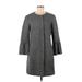 H&M Coat: Knee Length Gray Jackets & Outerwear - Women's Size 8