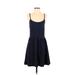 Gap Casual Dress - A-Line Scoop Neck Sleeveless: Blue Solid Dresses - Women's Size Small