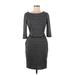 White House Black Market Casual Dress - Sheath: Gray Dresses - Women's Size 6