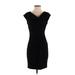 MICHAEL Michael Kors Casual Dress - Sheath Cowl Neck Short sleeves: Black Print Dresses - Women's Size X-Small