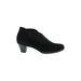 Munro American Heels: Slip-on Chunky Heel Casual Black Print Shoes - Women's Size 9 1/2 - Round Toe