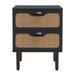 Bayou Breeze Manufactured Wood Nightstand Wood in Black | 24.4 H x 15.6 W x 25 D in | Wayfair FCFD45D6CE544A8DA117B3972ABE48C0