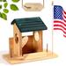 Arlmont & Co. Samiha Freestanding Squirrel House Wood in Green | 3.15 H x 7.09 W x 11.81 D in | Wayfair 54D63FBA904A4E0BA77A66A22833B28A