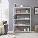 Latitude Run® 5-Tier Open Bookshelf: Home Office Bookcase w/ Metal Frame in White | 68.9 H x 11.61 W x 47.24 D in | Wayfair