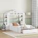 Gracie Oaks Beavin Platform Bed Wood in White | 51.2 H x 58.9 W x 90.6 D in | Wayfair 5748AA10C45545D2AB125527195AB23B