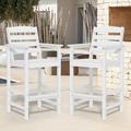 Winston Porter Raudel Bar Stool Adirondack Chair Set Plastic/Resin in White | Wayfair A49B584890E7429A9983AF7DDA878C9B