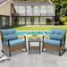 Breakwater Bay Barbary 3 Piece Seating Group w/ Cushions Synthetic Wicker/All - Weather Wicker/Metal/Wicker/Rattan/Rust - Resistant Metal | Outdoor Furniture | Wayfair