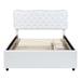 Red Barrel Studio® Avalynn Upholstered Platform Storage Bed Metal in White | 44.1 H x 55.9 W x 78.7 D in | Wayfair C5B4E71939644B2AABC781CC900825CA