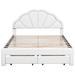 House of Hampton® Bradt Upholstered Platform Storage Bed Upholstered in White/Black | 45 H x 62.7 W x 84 D in | Wayfair