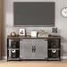 Gracie Oaks Farmhouse TV Stand For TV's up to 65 Inch w/ Storage Wood in Gray/Brown | 26.4 H x 58 W x 16.1 D in | Wayfair