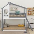 Drusilla Twin Over Twin Bunk Bed by Harper Orchard kids, Wood in Gray | 91.9 H x 41.7 W x 102 D in | Wayfair DA6996A30DAB4328BEBE0900493E15D3