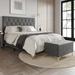 Winston Porter Gatsby 2 Piece Bedroom Set Upholstered in Gray | 45.4 H x 43.1 W x 80.7 D in | Wayfair 47C2F575E0894874981F1553BD96DE1E