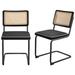 Bayou Breeze Janyce Patio Dining Side Chair w/ Cushion Wicker/Rattan in Black | 34 H x 19 W x 20 D in | Wayfair B8618C3ABDC94F5A907680FF73BF3FA2