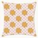 Wynwood Studio Geometric Indoor/Outdoor Throw Pillow Polyester/Polyfill blend in Brown/White/Yellow | 18 H x 18 W x 4.5 D in | Wayfair