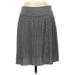 Banana Republic Casual Skirt: Gray Marled Bottoms - Women's Size 4 Petite