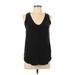 Derek Lam 10 Crosby Sleeveless Silk Top Black Print V Neck Tops - Women's Size 10