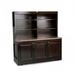 Forbes Industries 5870 Mobile Back Bar w/ (3) Doors & (6) Compartments - 72"L x 27-1/2"W x 78"H, Wood & Avonite, Brown