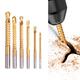 6pcs/set Cobalt PCB Drill Bit Set Spiral Screw Metric Composite Tap Drill Bit Tap Twist Drill Bit Set for Cutting Drilling Polishing