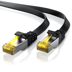 Primewire LAN-Kabel CAT.7, RJ-45 (Ethernet), CAT 7 Flachband U/FTP Gigabit Netzwerkkabel 10 Gbit/s Patchkabel - 5m Image