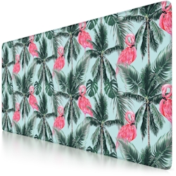 CSL Gaming Mauspad, XXL, 900 x 400 x 3 mm, Schreibtischunterlage, extralarge, waschbar, Flamingos Image