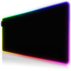 Titanwolf RGB Gaming Mauspad, Mousepad 900 x 400 mm, verbessert Präzision & Geschwindigkeit, schwarz Image