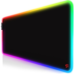 Titanwolf RGB Gaming Mauspad, Mousepad XL 800 x 300mm verbessert Präzision & Geschwindigkeit, Emblem rot Image