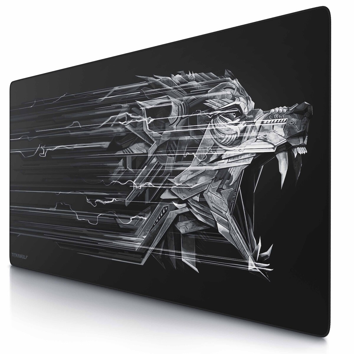 Titanwolf Gaming Mauspad, XXXL Speed Mousepad 1200 x 600 mm, Geschwindigkeit & Präzision, Wolf Epsilon Image