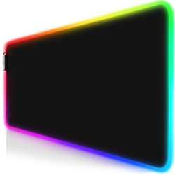 Titanwolf RGB Gaming Mauspad, Mousepad XL 800 x 300mm verbessert Präzision & Geschwindigkeit, black Image