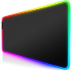 Titanwolf RGB Gaming Mauspad, Mousepad XL 800 x 300mm, verbessert Präzision & Geschwindigkeit, schwarz Image