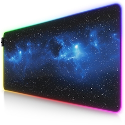 Titanwolf RGB Gaming Mauspad, Mousepad 900 x 400 mm, verbessert Präzision & Geschwindigkeit, Stars Design Image