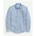 Brooks Brothers Men's Irish Linen Striped Sport Shirt | Blue | Size Large