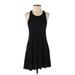 Foreign Exchange Casual Dress - Mini Scoop Neck Sleeveless: Black Solid Dresses - Women's Size Small