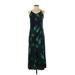 Old Navy Casual Dress - A-Line Scoop Neck Sleeveless: Green Print Dresses - Women's Size X-Small