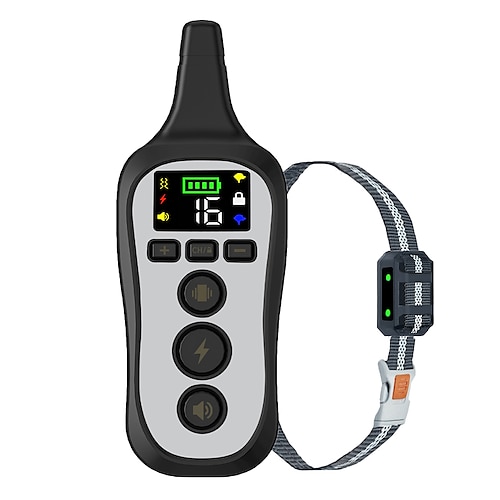 600 m elettrico collare di addestramento del cane ipx7 impermeabile collare ricaricabile pet anti corteccia collare di controllo remoto pet trainer vibrazione shock 16 livelli regolabili